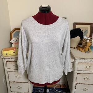 GAP Merino Wool Light Crew Neck Grey Pullover Sweater